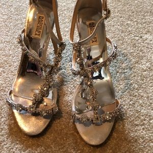 Badgley Mischka Beaded Sandals